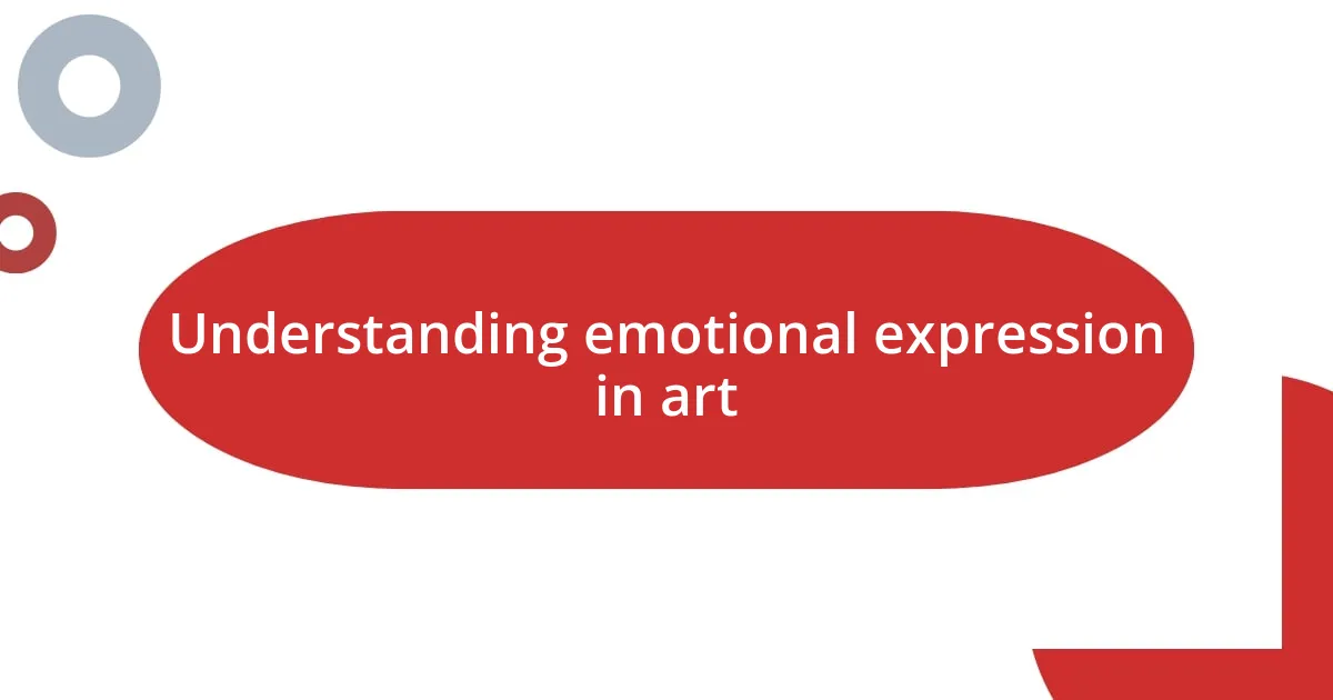 Understanding emotional expression in art